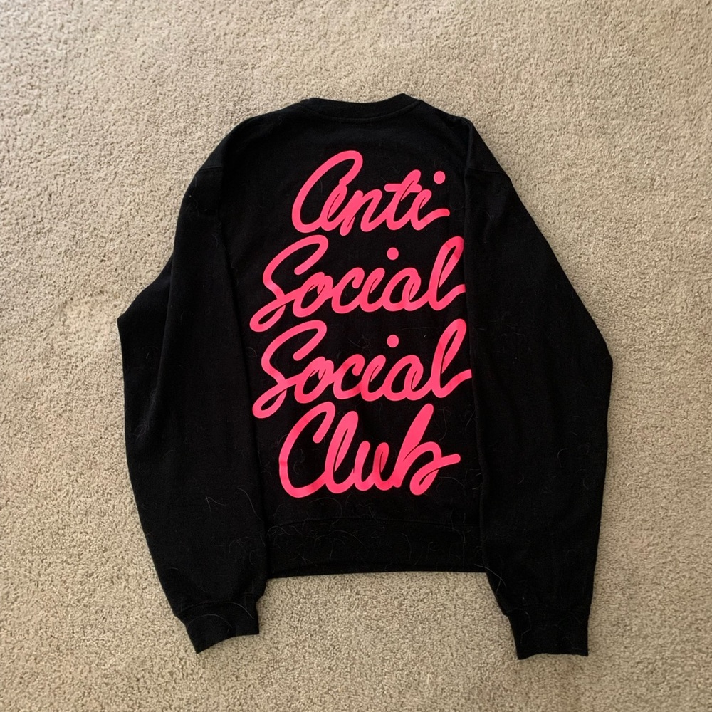 Anti-Social Social Club Crewneck Pink Script